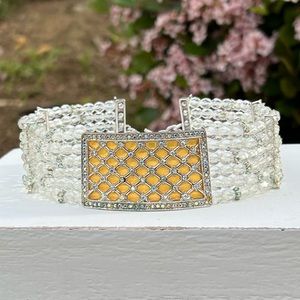 St. John choker necklace with Swarovski crystals, vintage